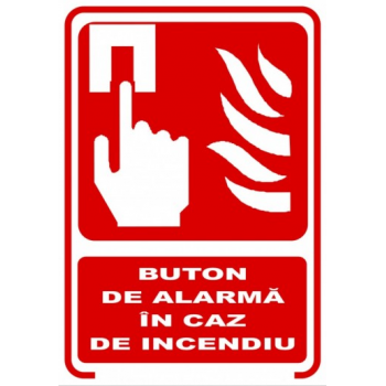 Sticker Buton de alarma in caz de incendiu