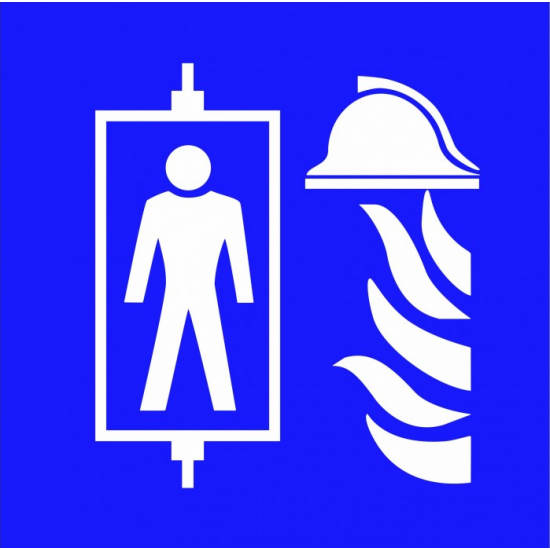 Sticker Ascensor pentru pompieri
