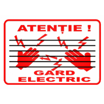 Sticker Atentie gard electric