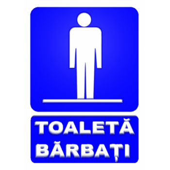 Sticker Toaleta barbati albastru