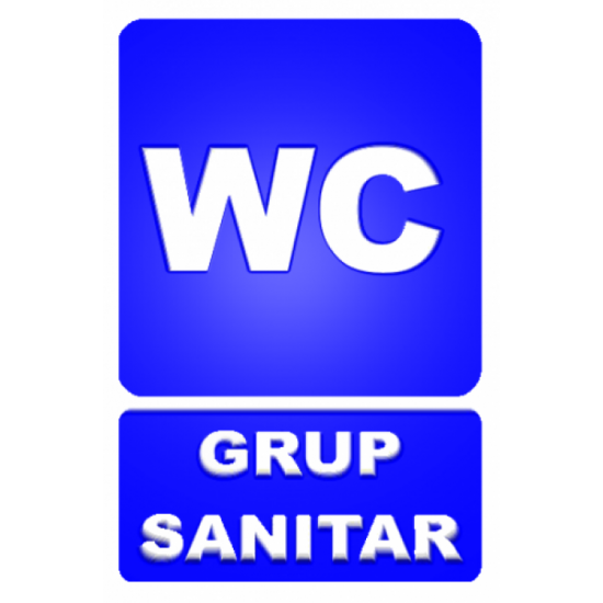Sticker WC grup sanitar albastru