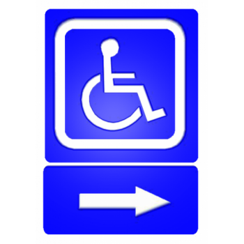 Sticker Directie dreapta persoane cu dizabilitati