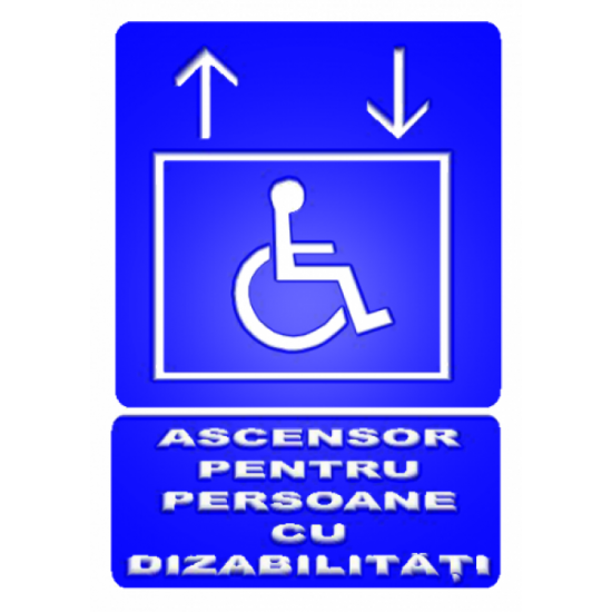 Sticker Ascensor pentru persoane cu dizabilitati