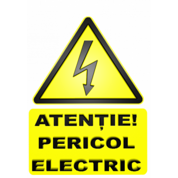 Sticker Atentie pericol electric