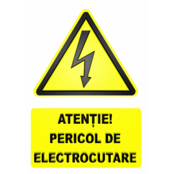 Sticker Atentie pericol de electrocutare