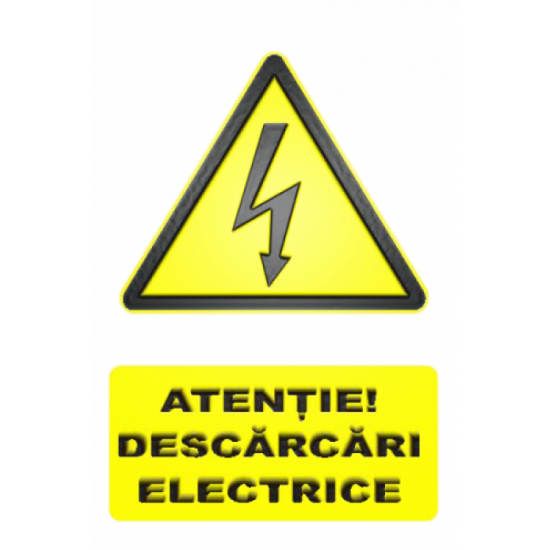 Sticker Atentie descarcari electrice