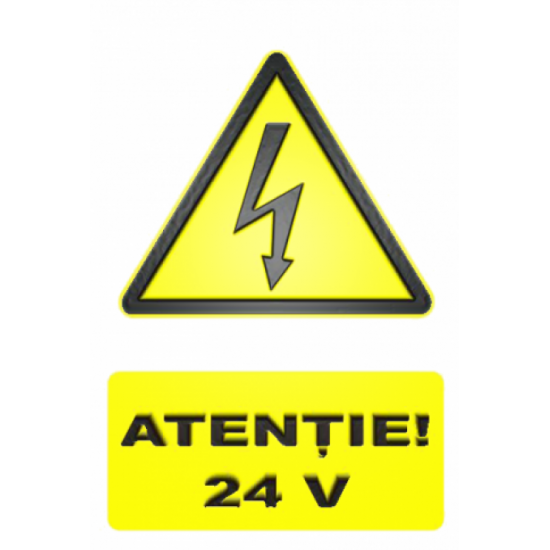 Sticker Atentie! 24 V