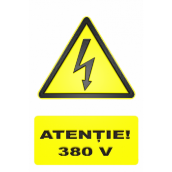 Sticker Atentie! 380 V