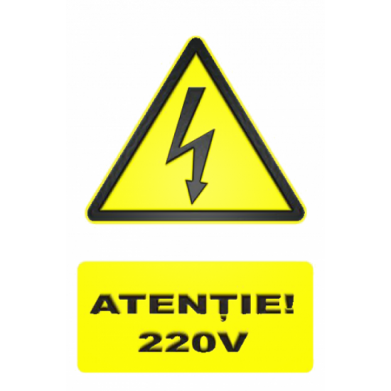 Sticker Atentie! 220 V