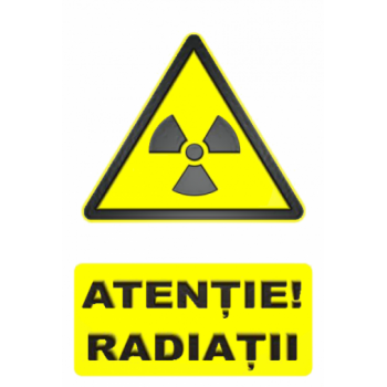 Sticker Atentie! Radiatii