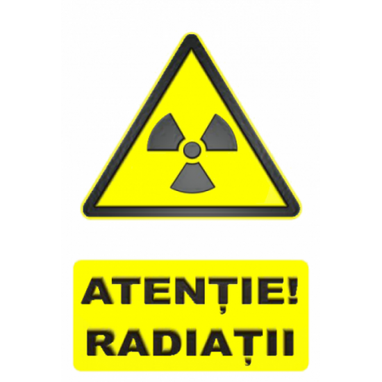 Sticker Atentie! Radiatii