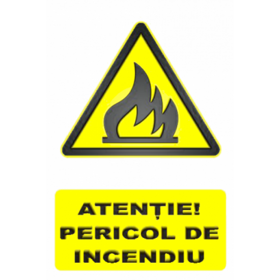 Sticker Atentie! Pericol de incendiu