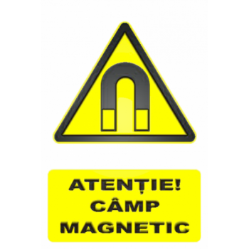 Sticker Atentie! Camp magnetic
