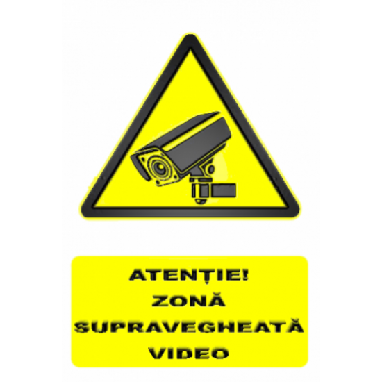 Sticker Atentie! Zona supravegheata video