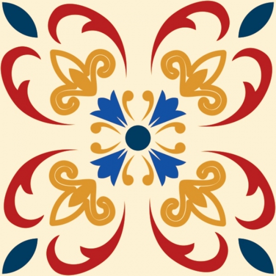 Sticker autocolant faianta model desen floral 1:1