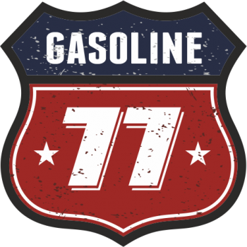 Sticker autocolant gasoline 77