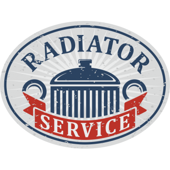 Sticker autocolant radiator service