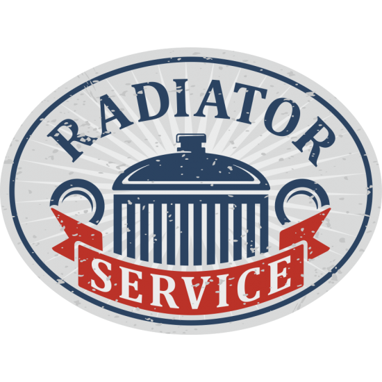 Sticker autocolant radiator service