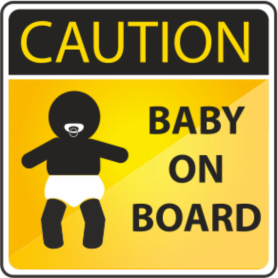 Sticker autocolant caution baby on board 