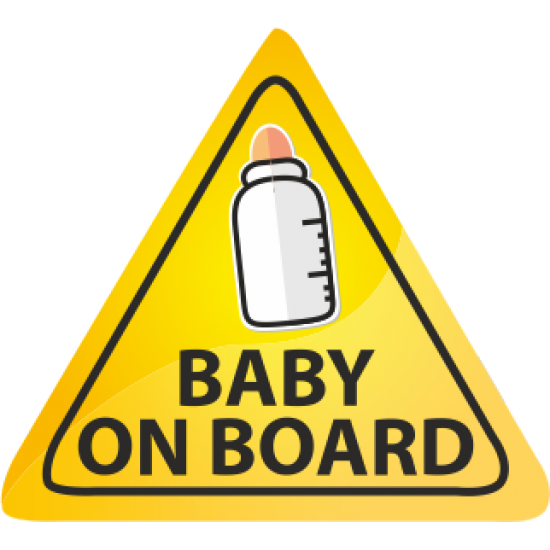 Sticker autocolant biberon baby on board 2