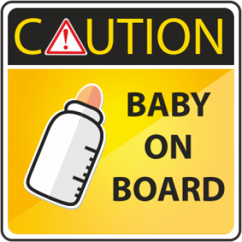 Sticker autocolant baby on board caution
