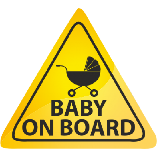 Sticker autocolant triunghi baby on board