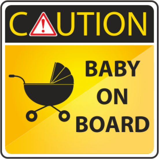 Sticker autocolant Baby on board si carucior