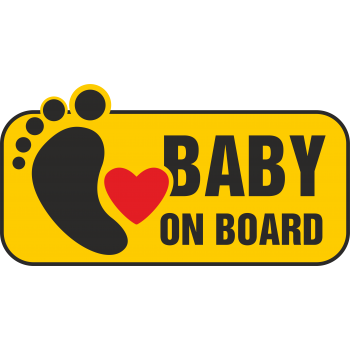 Sticker autocolant cu piciorus baby on board