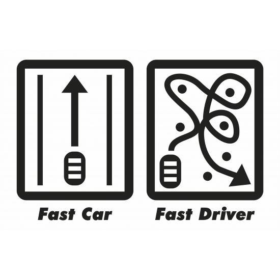 Sticker autocolant Fast car Fast driver