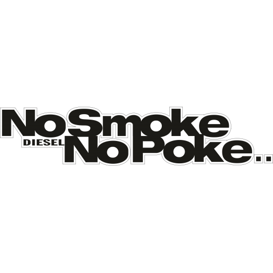 Sticker autocolant No smoke No poke