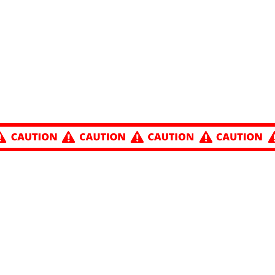 Sticker autocolant Caution 2