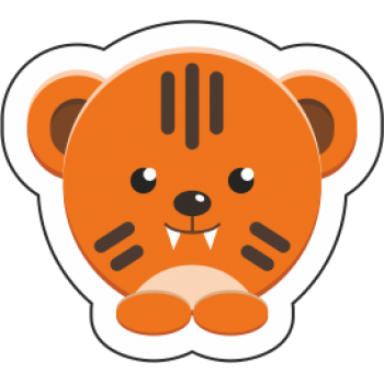 Sticker autocolant Ursuletul portocaliu