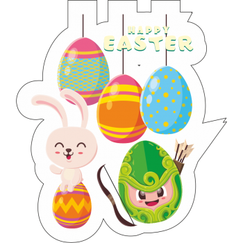 Sticker autocolant Happy Easter