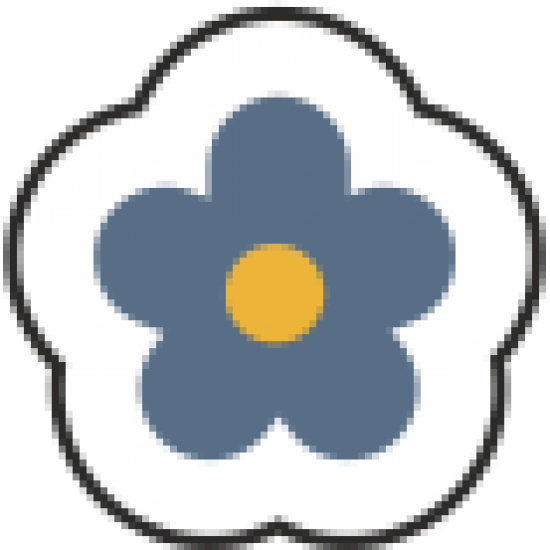 Sticker autocolant Floare albastra