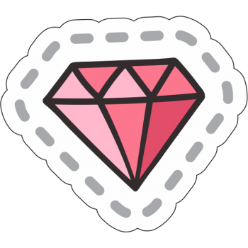 Sticker autocolant Diamant roz