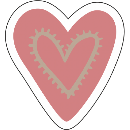 Sticker autocolant Inima in inima