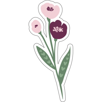 Sticker autocolant Floare cu 3 boboci
