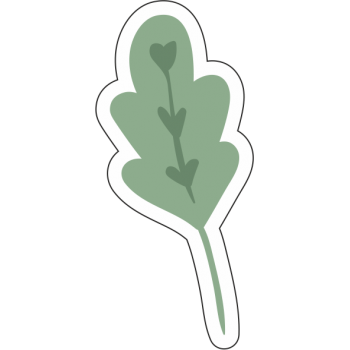 Sticker autocolant Frunza verde
