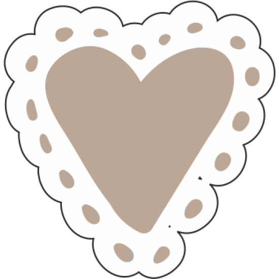 Sticker autocolant Inima maro