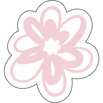 Sticker autocolant Floare roza