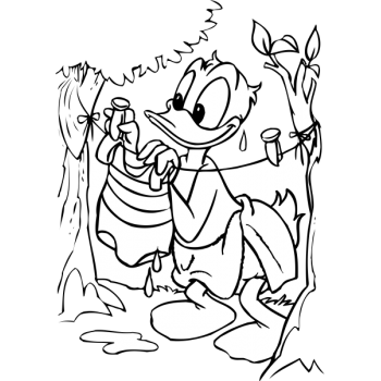 Sticker autocolant Donald Duck Alb ( Looney Tunes )