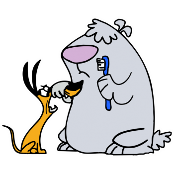 Sticker autocolant desen animat Two Stupid Dog