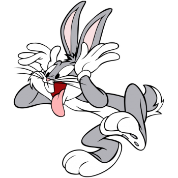 Sticker autocolant Bugs Bunny se stramba ( Looney Tunes )