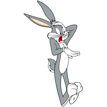 Sticker autocolant Bugs Bunny speriat ( Looney Tunes )