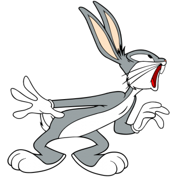 Sticker autocolant Bugs Bunny se mira ( Looney Tunes )