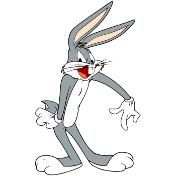 Sticker autocolant Bugs Bunny suparat ( Looney Tunes )