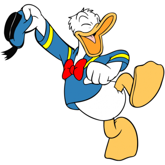 Sticker autocolant Donald Duck fericit ( Looney Tunes )