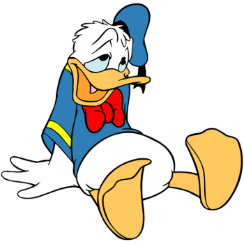Sticker autocolant Donald Duck epuizat ( Looney Tunes )