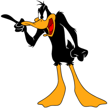 Sticker autocolant Daffy Duck nervos ( Looney Tunes )